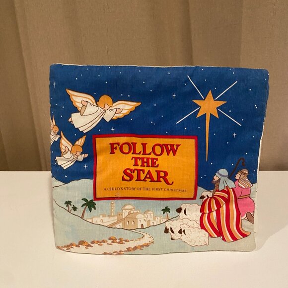 Follow The Star Fabric Soft Book Child’s Story of the First Christmas 8"x9.5" - Picture 1 of 5